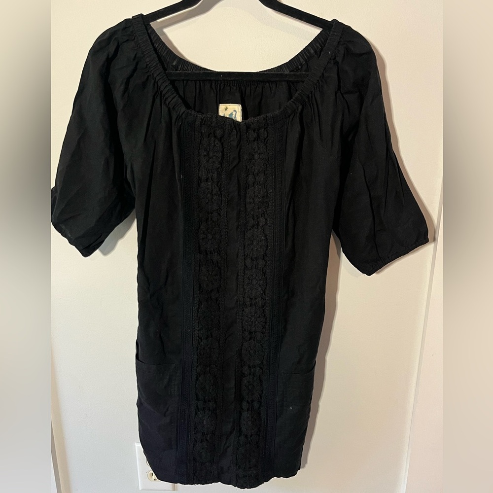 Black Lace Detail Dress